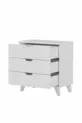 Commode Valencia à 3 tiroirs, blanche.