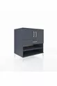 Kronos Comò 3 Ripiani 1 Cassetto 2 Ante Antracite-Antracite