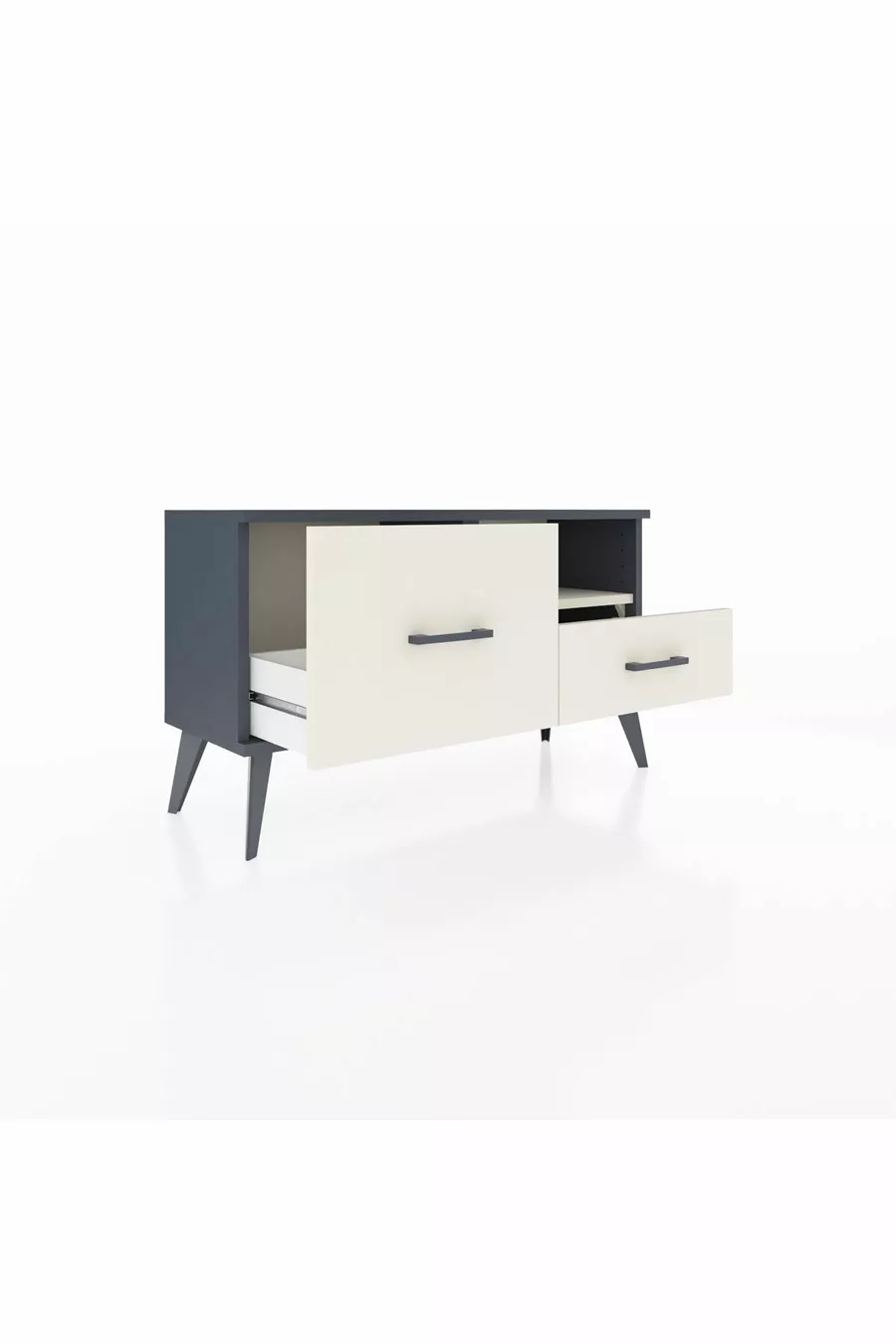 Arges Dresser Single Shelf 2 Drawers Anthracite-Agate