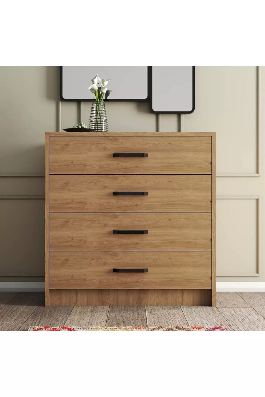 Commode Grande à 4 tiroirs avec panier