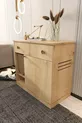 MONA Дървена котешка тоалетна с чекмеджета - с капак и заключване - включена тъкан - включен контейнер за пясък - НЕ - ДЪРВО С ЦВЯТ САПФИР