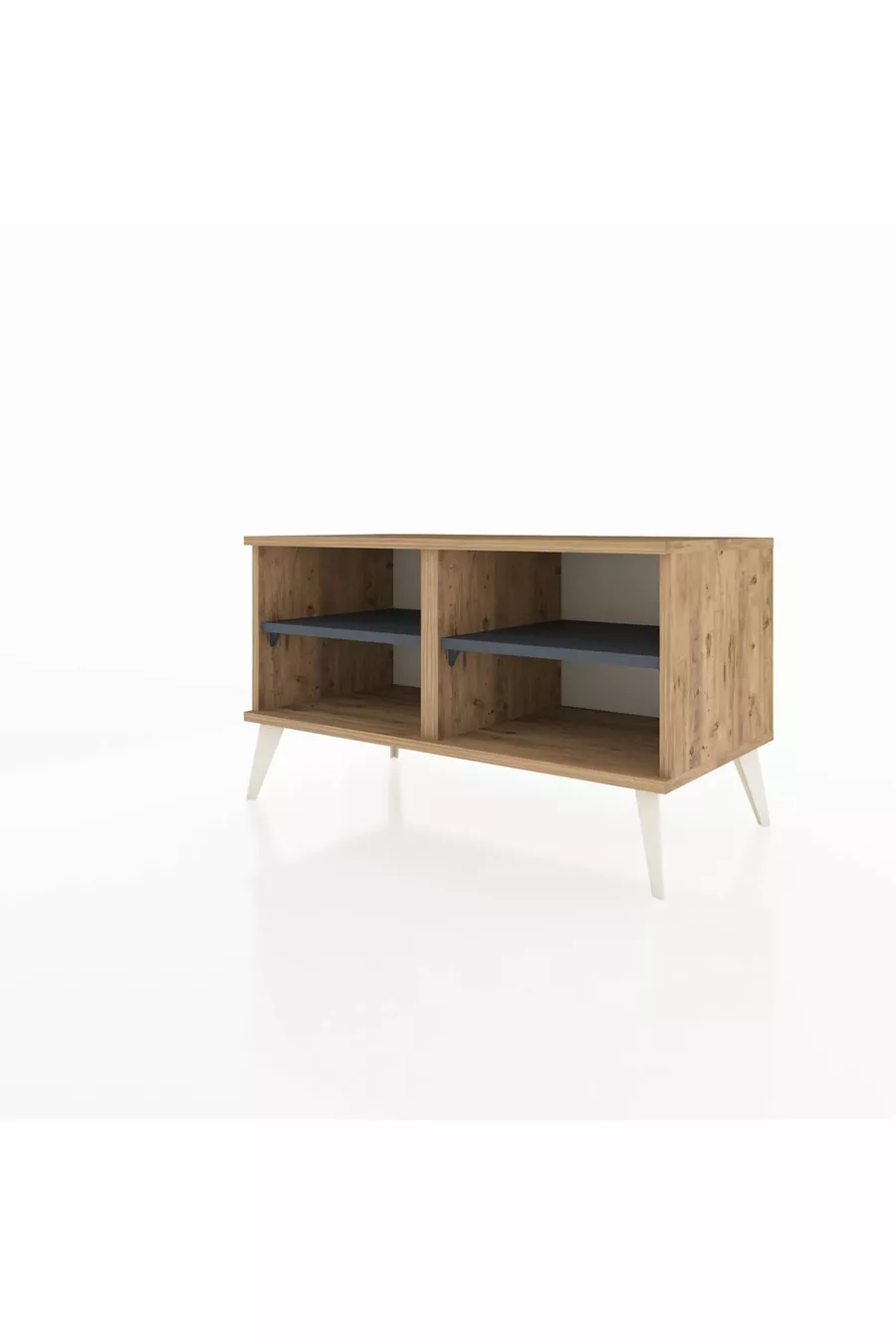 Commode Hyperion à 2 étagères Pin-Pin/Anthracite