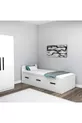 Akser Jongenskamer 4-delig Set – Wit (Bureau, Bed, Kast, Wandplank)