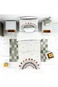 Regenboog Kinderkamer Set (gordijn, bedsprei en kussen, tapijt)