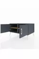 Commode Kronos 2 étagères 2 portes Anthracite-Anthracite/Sapin
