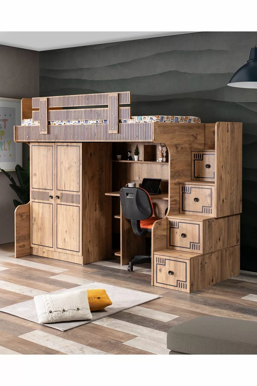Ranza, Natural Ranza Çalışma Masası Dolap 1 Adet Comfortyatak