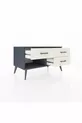 Commode Hyperion 3 tiroirs Anthracite-Anthracite/Pierre de lune
