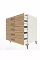 Commode Kronos 5 tiroirs Pierre de lune-Pin