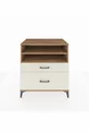 Kronos Dresser with 2 Shelves and 2 Drawers Pine-Truffle