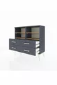 Arges Dresser 4 Shelves 4 Drawers Anthracite-Pine/Anthracite