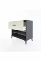 Commode Hyperion à une étagère et un tiroir, anthracite-ardoise