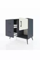 Hyperion Dressoir Met Eén Plank, 2 Lades En Eén Deur Antraciet-Steen/Antraciet