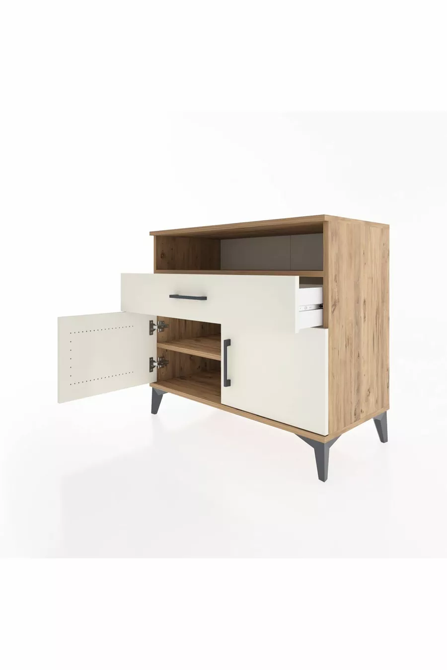 Hyperion Dressoir 2 Planken 1 Lade 2 Deuren Den-Kwartsiet