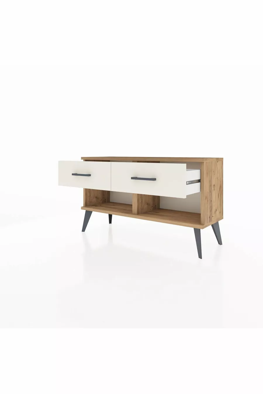 Arges Dresser 2 Drawers Pine-Pine/Onyx
