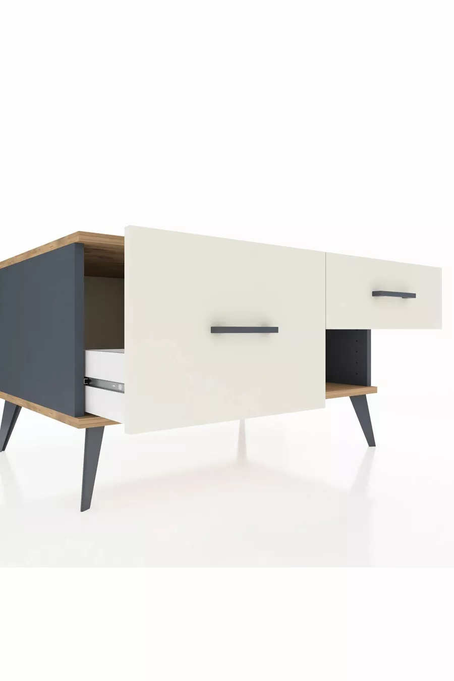 Kronos Dresser 2 Drawer Anthracite-Pine/Aytaşı