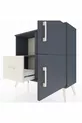 Commode Arges à 2 étagères, 1 tiroir, 2 portes, Anthracite-Anthracite/Gris pierre