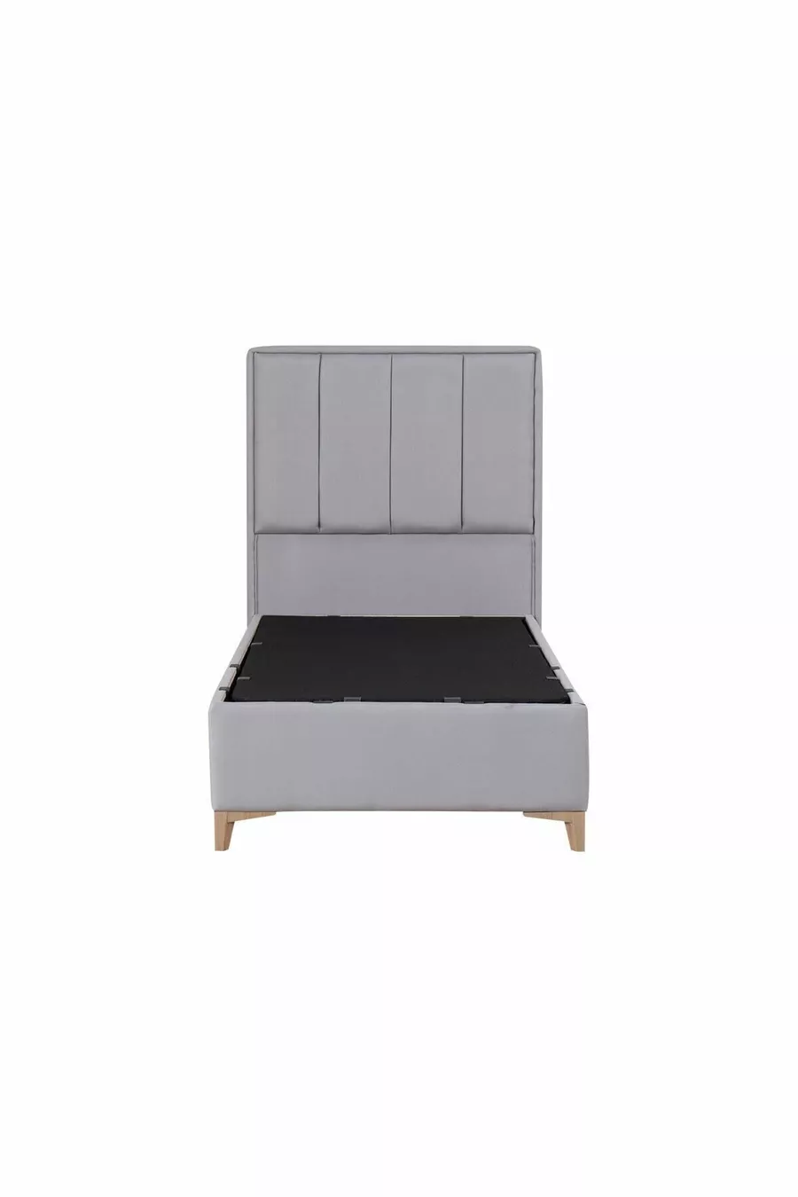 Gold Therapy Storage Base and Headboard Set Gray (BED NOT INCLUDED)