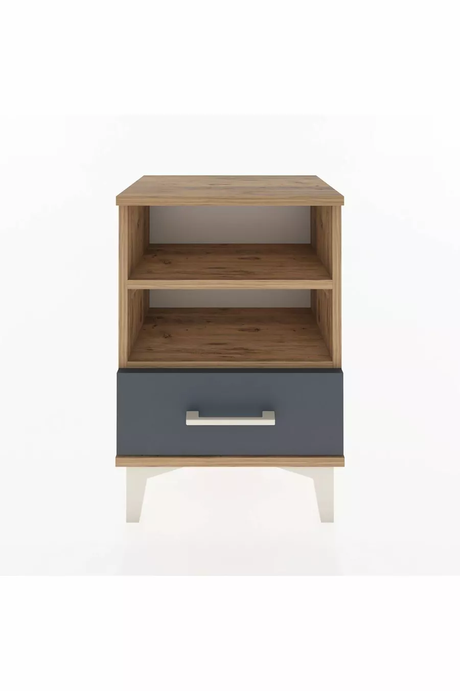 Arges Commode 2-Shelf Single Drawer Pine-Anthracite