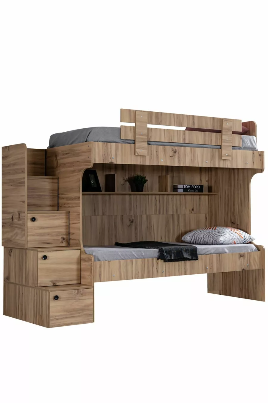 Lits superposés, Lit superposé Viva 2 places avec armoire 3 portes + 2 matelas confort