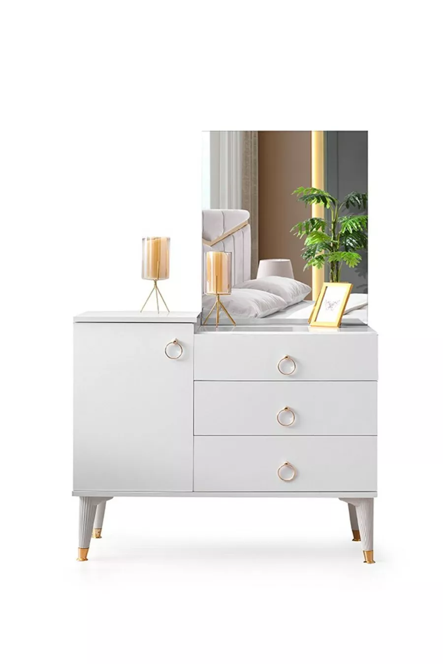 Şehzade White Eurasia Bedroom Set