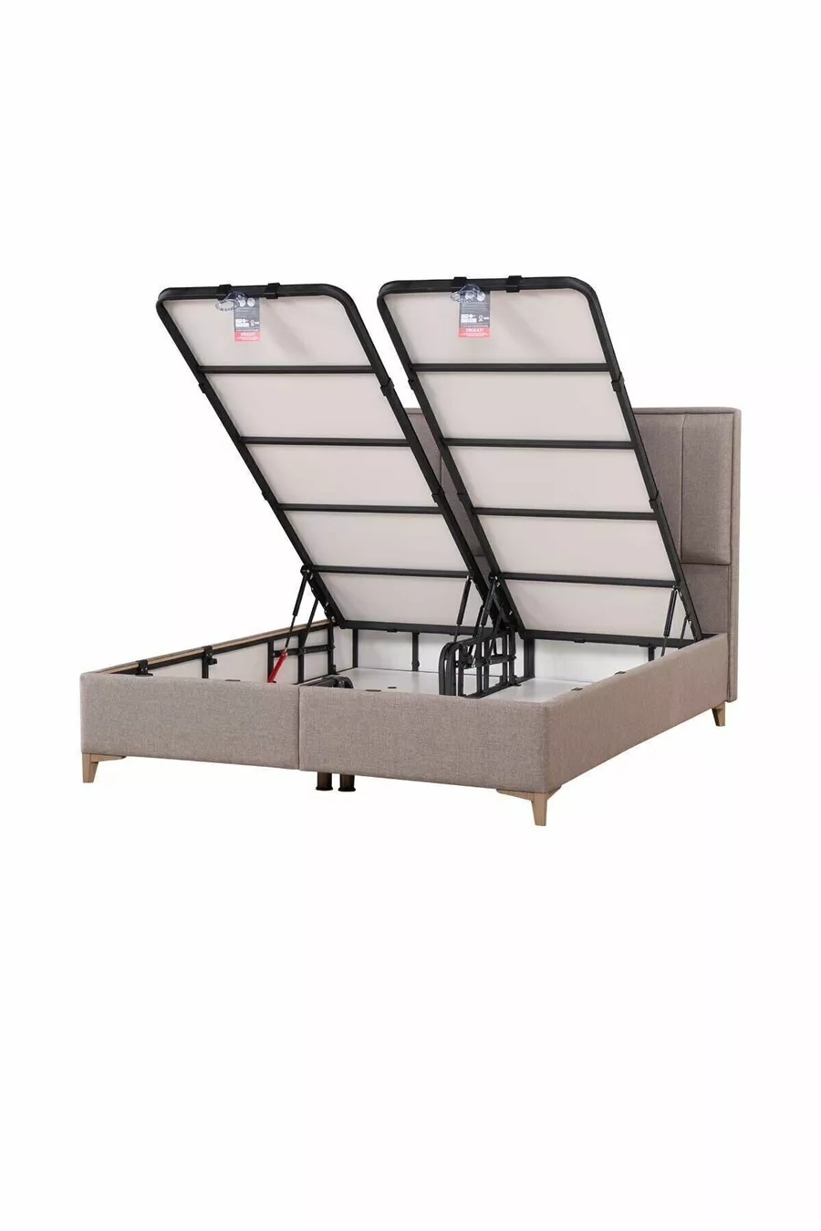 Ensemble Tête de Lit et Sommier Coffre Gold Therapy Marron (LIT NON INCLUS)