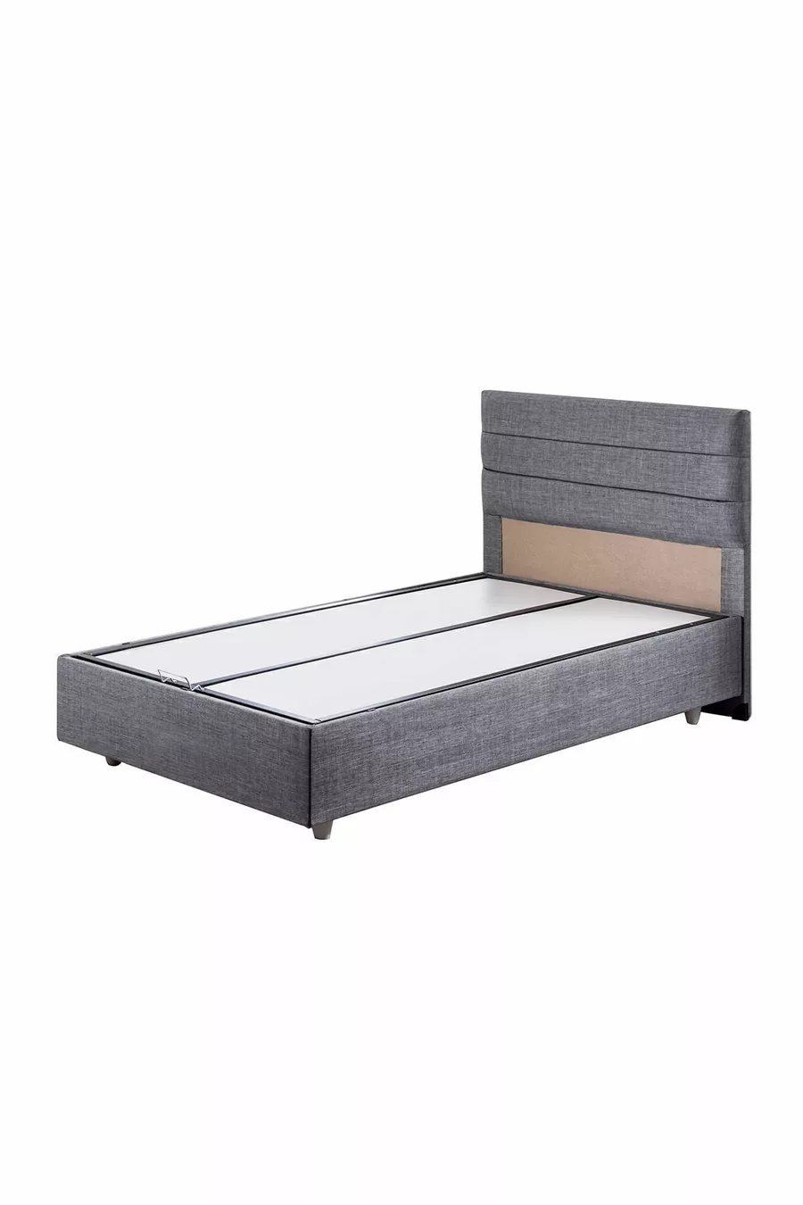 Sofia Comfort Bedset Eenpersoonsbed Basis Hoofdeinde Grijs