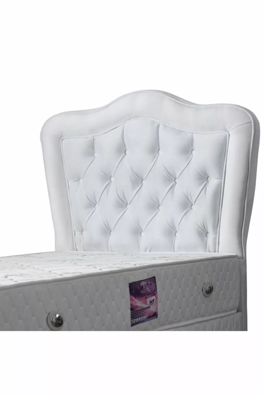 Ensemble de lit orthopédique deluxe avec tête de lit Camelli New Baza, blanc