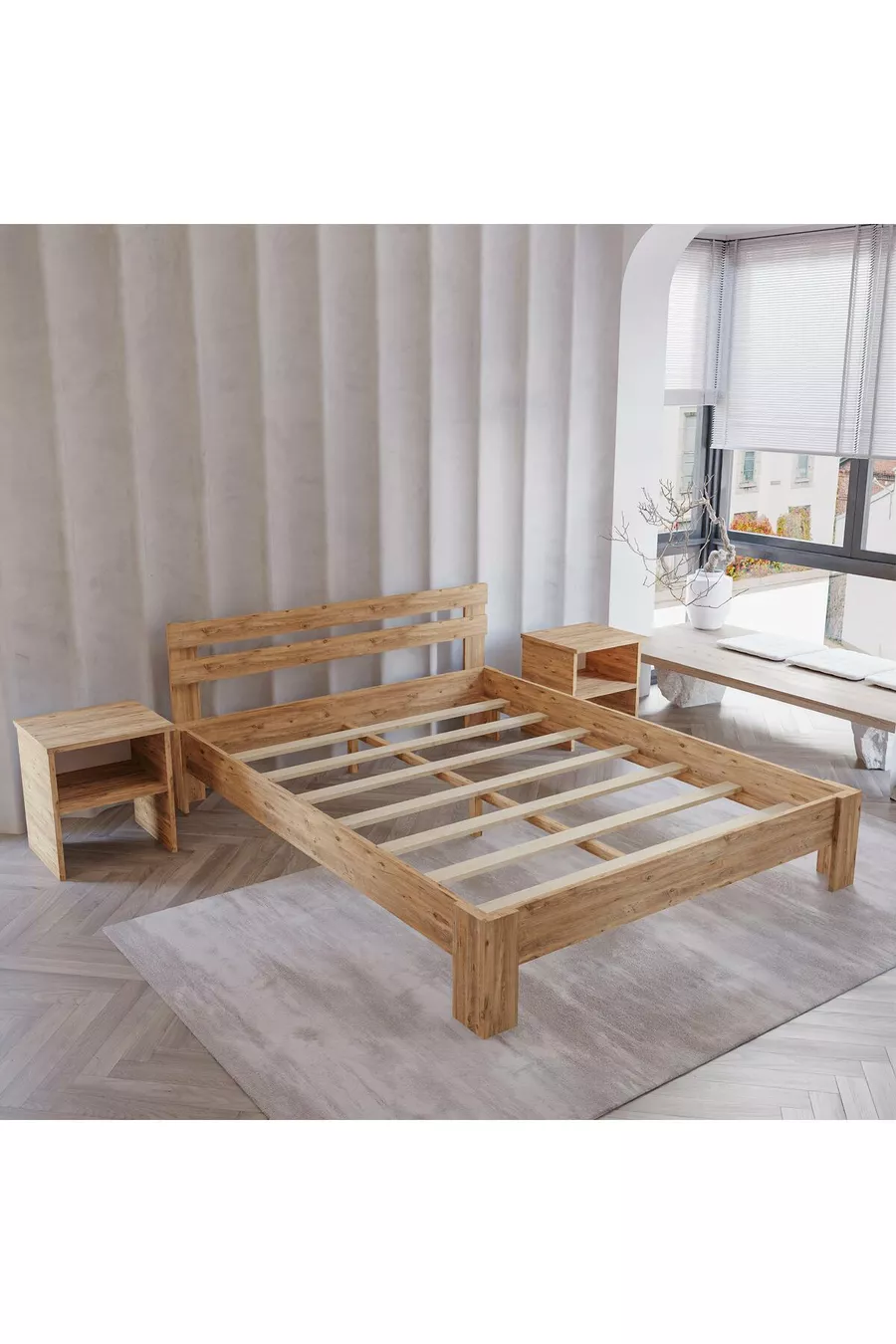Letto Atlantik Mdf Karyola | Tek Ve Çift Kişilik Yatak Uyumlu, Kolay Kurulum