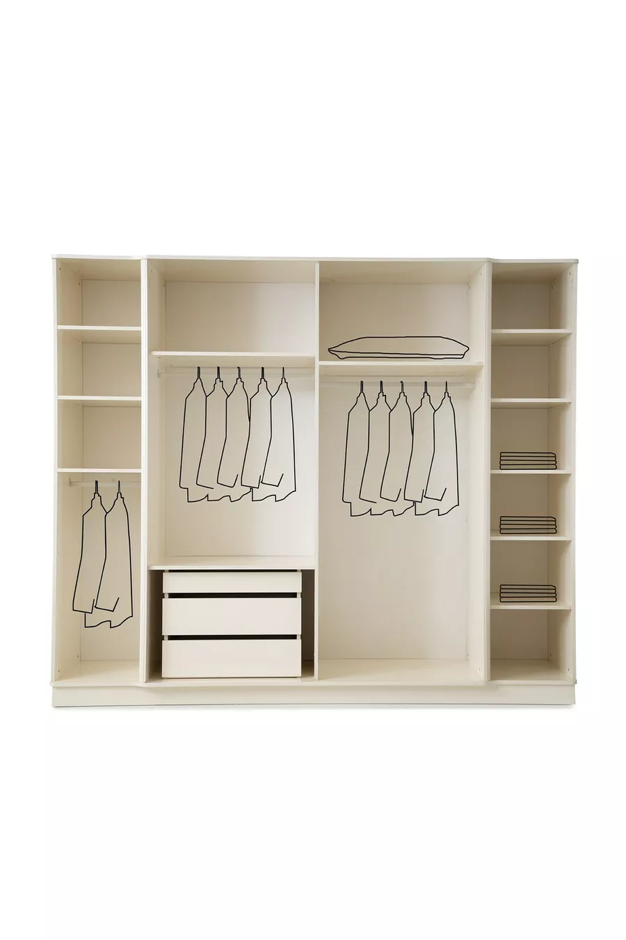 Ensemble de chambre à coucher Milano en MDF
