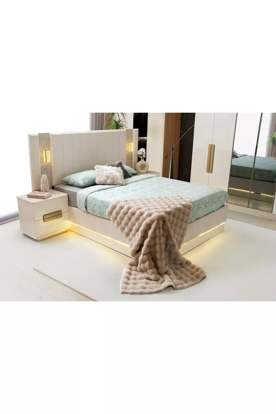 Camera da letto con struttura in MDF ZEN