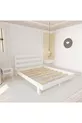 Ensemble Natura New Model Lit en bois de pin blanc et deux tables de chevet