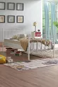 Letto singolo in ferro battuto Hatkus - bianco (con doghe in legno)