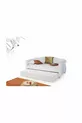 Wooden Bed with Headboard White - 