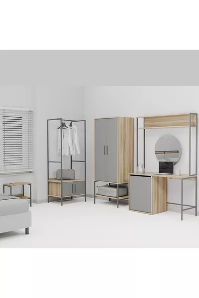 Modulago Maxi Hotel Furniture Set Anthracite Walnut