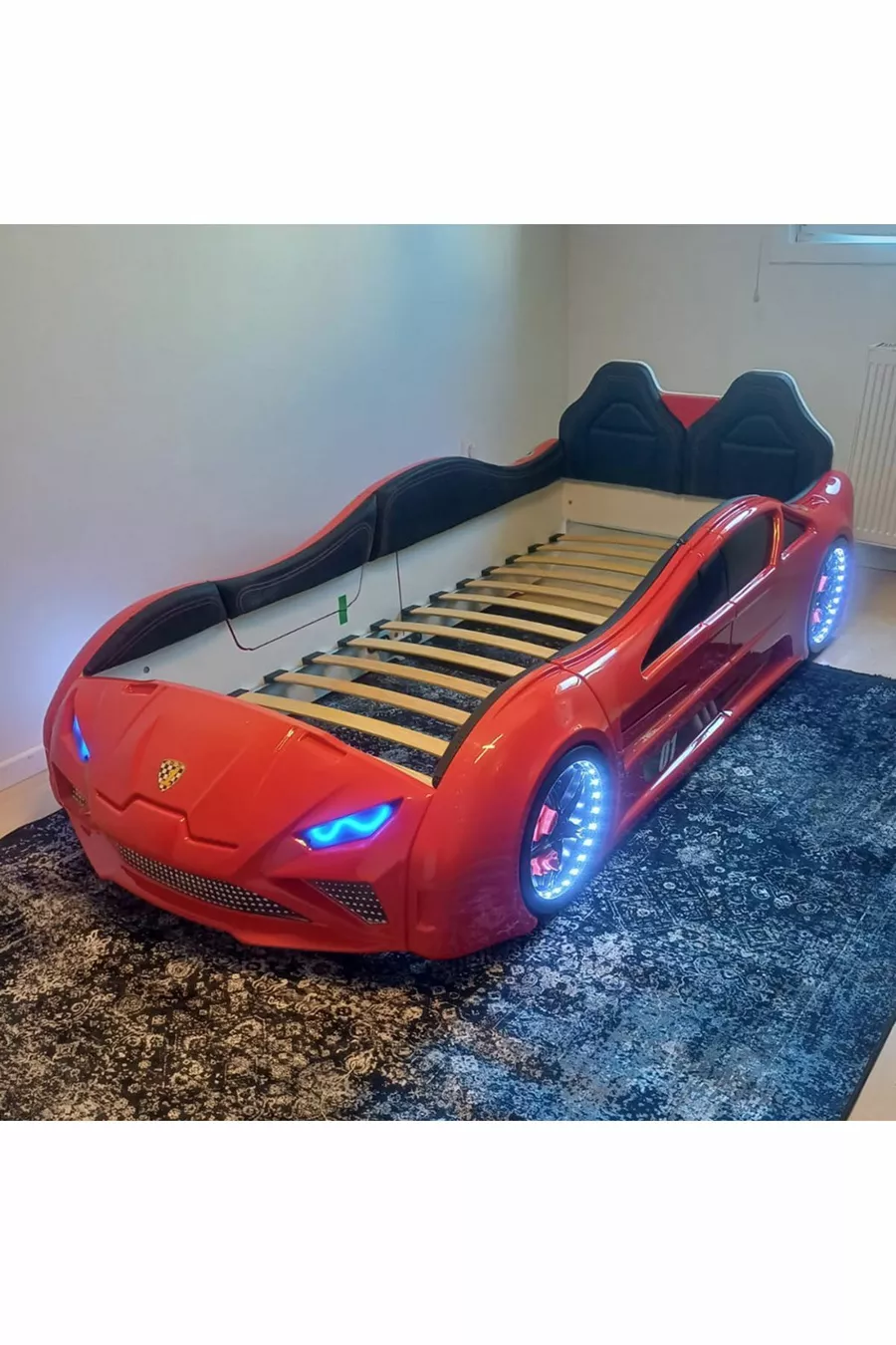 Supercarbeds - Lamborghını - Arabalı Yatak Araba Yatak - Extreme - Kapıları Yukarı Açılır - Kırmızı