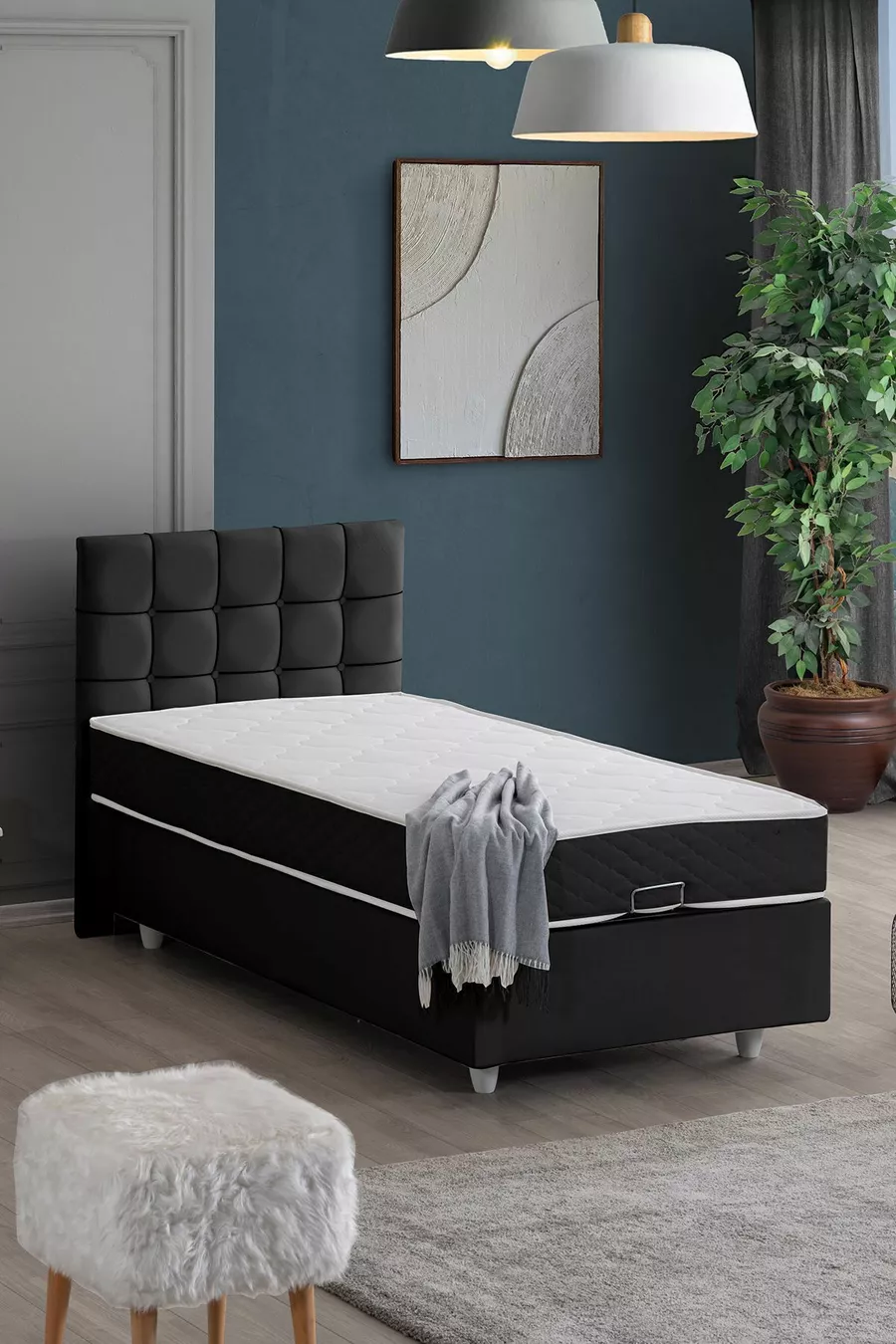 Ensemble double Tavira, ensemble tête de lit pour lit simple