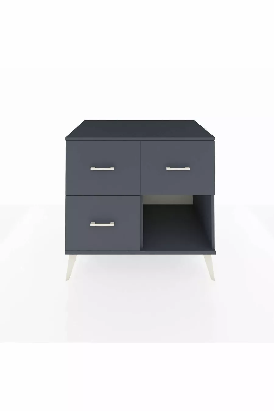 Commode Kronos 3 tiroirs Anthracite-Anthracite