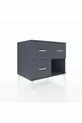 Commode Kronos 3 tiroirs Anthracite-Anthracite