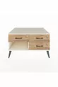 Commode Kronos 3 tiroirs Pierre de lune/Pin