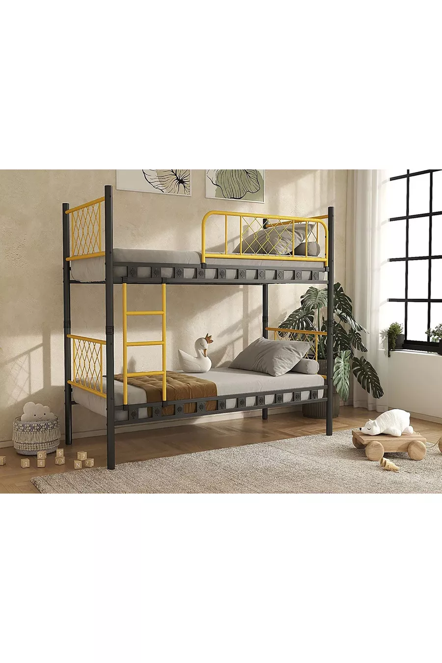 DZGN HOME METİS CHAMBRE D'ENFANT LIT SUPERPOSÉ ET CADRE DE LIT EN MÉTAL - x CM