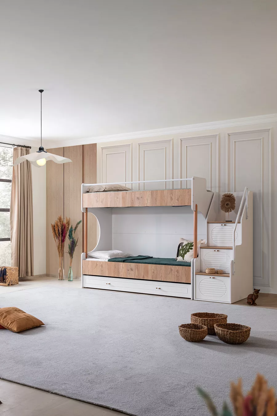 Двухъярусная кровать Ranza Vita Bohem с ящиком и 2 матрасами Comfort
