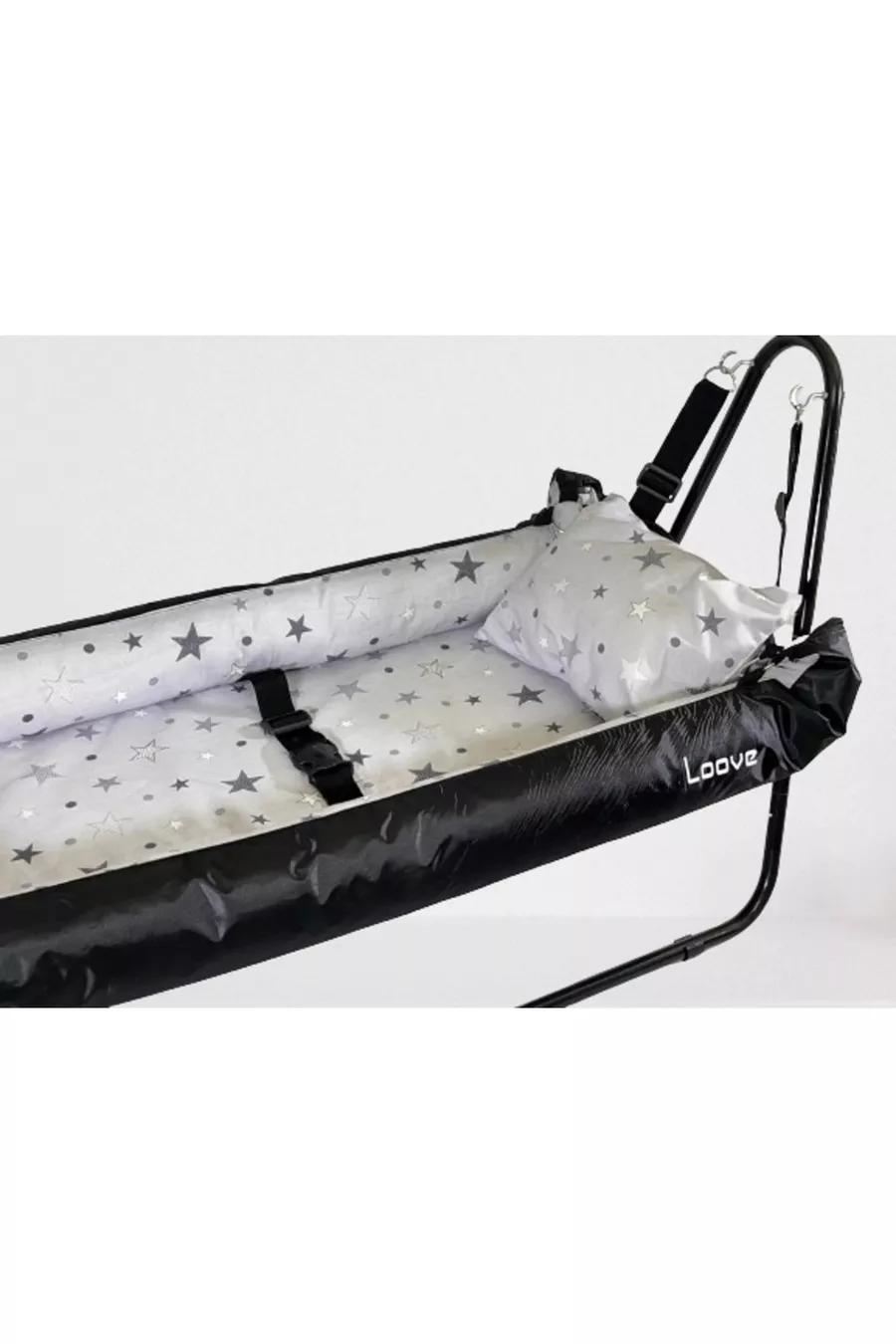 Jupiter Berceau Suspendu Bébé Noir-Gris