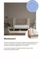 Set di Culla in Legno Naturale (BL) X - lettino, letto, parco giochi, letto Montessori Junior