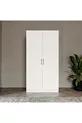 % MDF Zweitüriger Schrank - Zweitüriger Kleiderschrank - Multifunktionaler Schrank