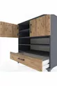 Hyperion Dresser 4 Shelves Single Drawer 2 Doors Anthracite-Pine