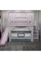 Lit superposé princesse avec balcon et toboggan