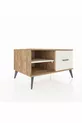 Commode Kronos à une étagère et un tiroir, pin-pierre d'onyx