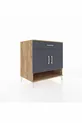 Commode Kronos 2 étagères, 1 tiroir, 2 portes, Pin-Anthracite