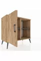 Commode Hyperion avec 2 étagères et une porte en pin-pin/anthracite
