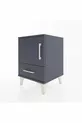 Chevet Hyperion avec une étagère, un tiroir et une porte, Anthracite-Anthracite